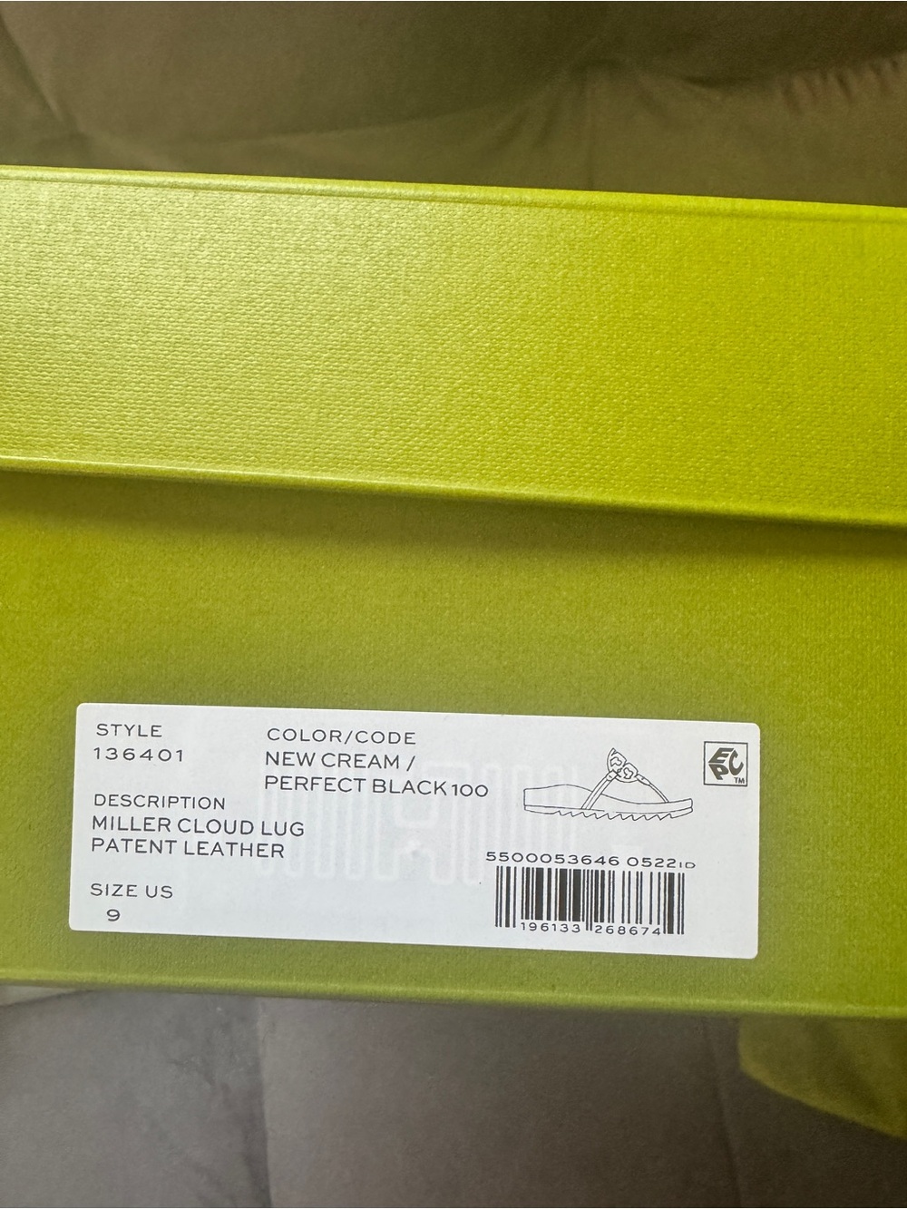 Tory Burch Cream Patent Leather Logo Thong Sandals - Picture 6 of 7